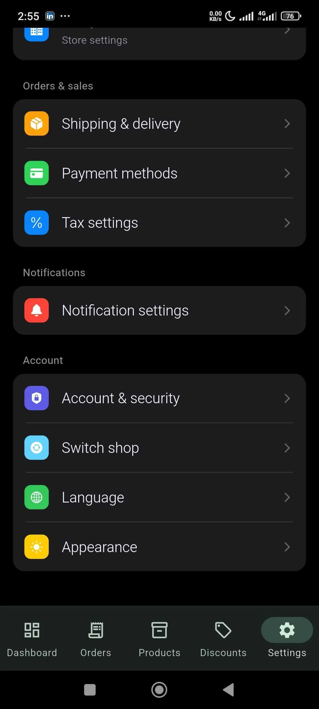 SellBuddy has Light Mode, Dark Mode, and the System default option to make using the app very easy.